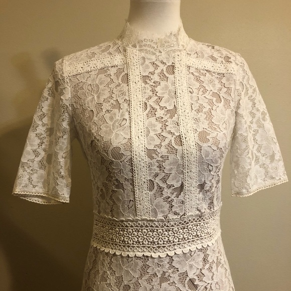 Filly Flair White Lace Flirty Feminine Dress - Picture 3 of 16